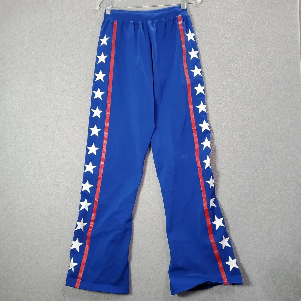 VINTAGE Buddys All Stars Men Activewear Pants 30 Blue Sand Knit 80s USA READ